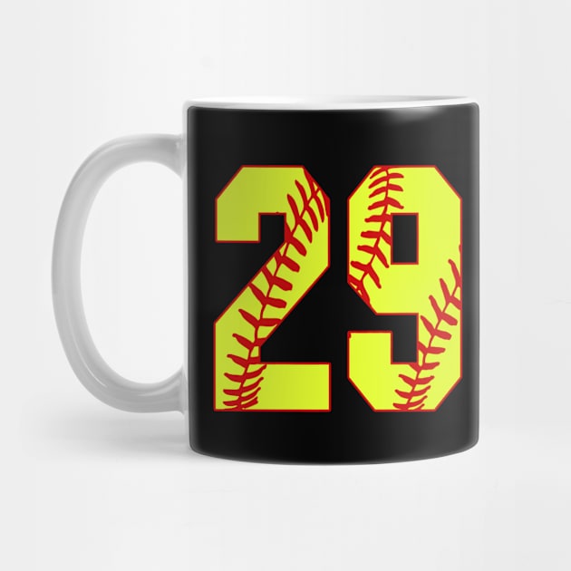 Fastpitch Softball Number 29 #29 Softball Shirt Jersey Uniform Favorite Player Biggest Fan by TeeCreations